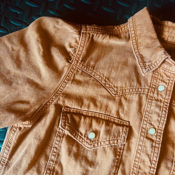 Brown Denim Western Shirt sz S - Picture 5 of 5